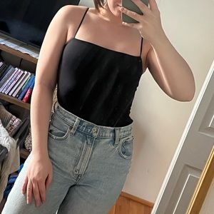 Abercrombie black strap of bodysuit